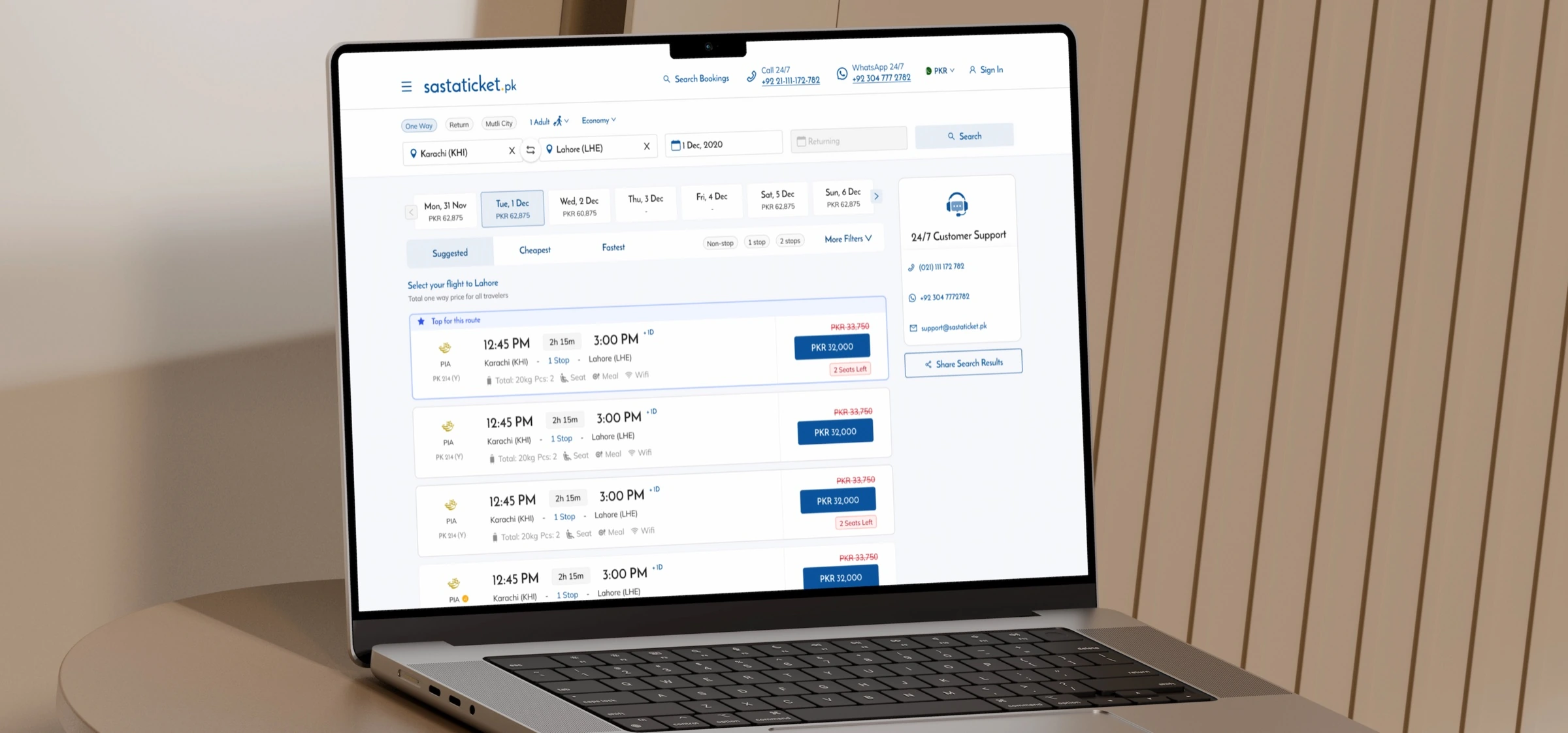 Sastaticket search to book conversion