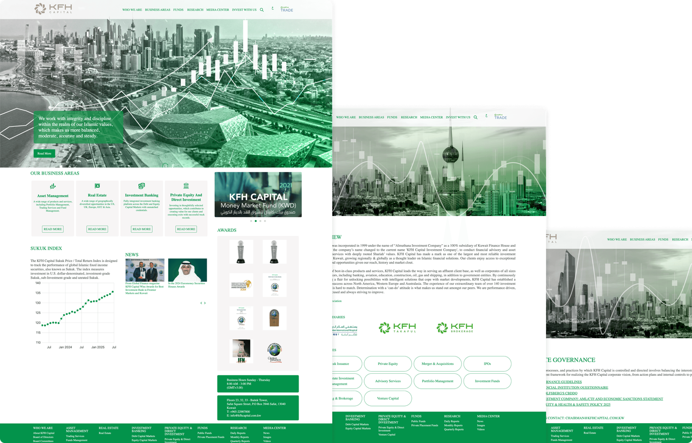 KFH Capital's original website