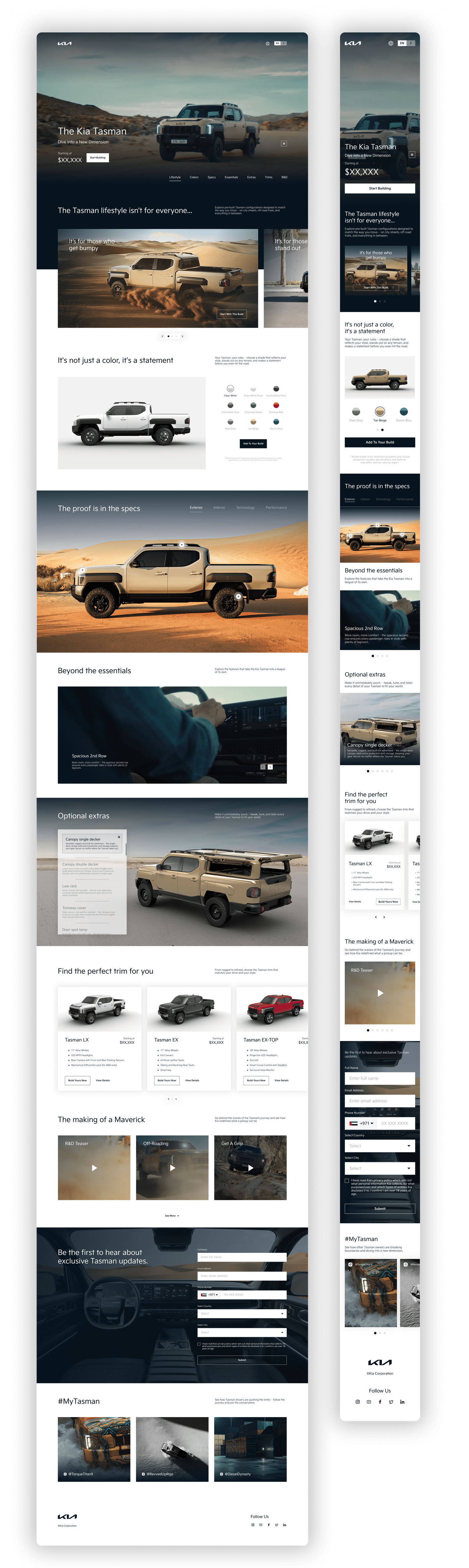 Kia Tasman microsite